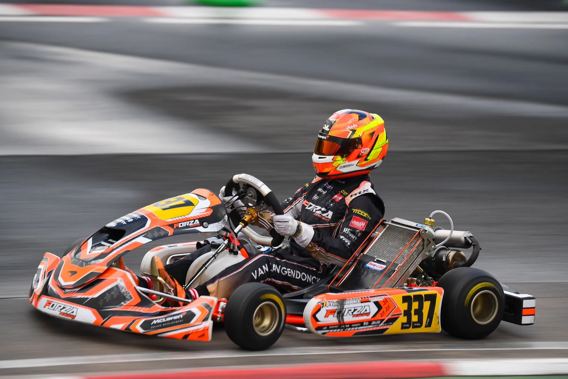 Forza Racing kart on a wet circuit