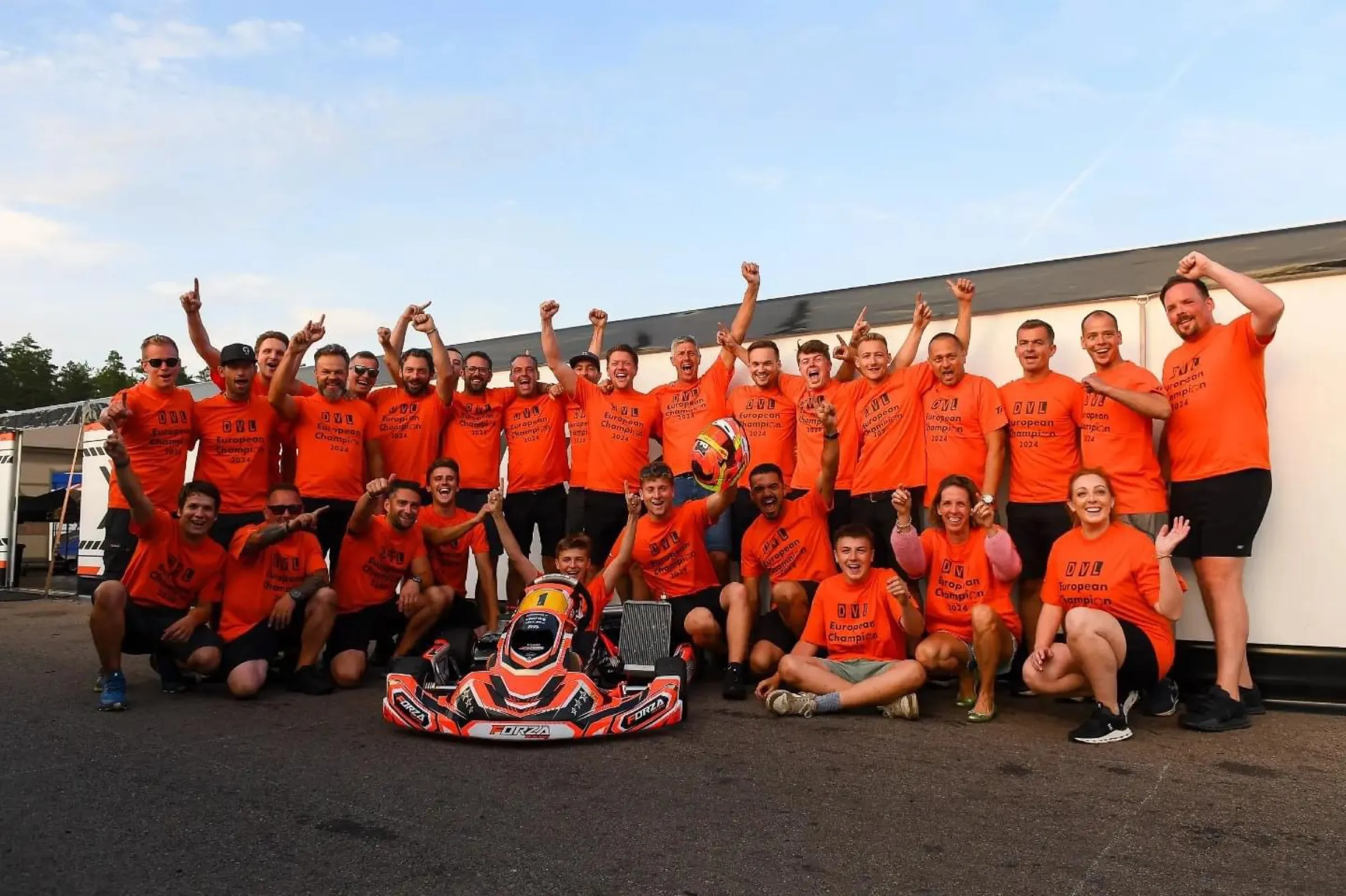 Forza Racing team photo at the circuit